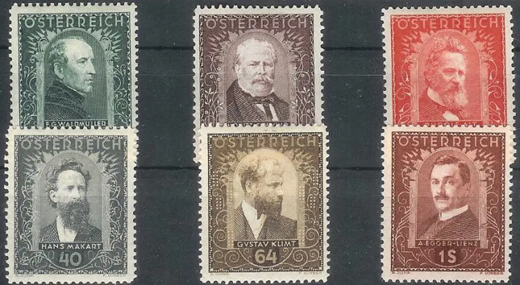 Austria 1932 Painters set of 6 MLH. SG 692/98 Cat. ... Image 1++