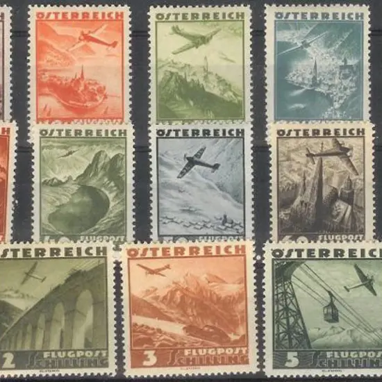 Austria 1935 Airs to 10s complete MLH/MUH (mid ...
