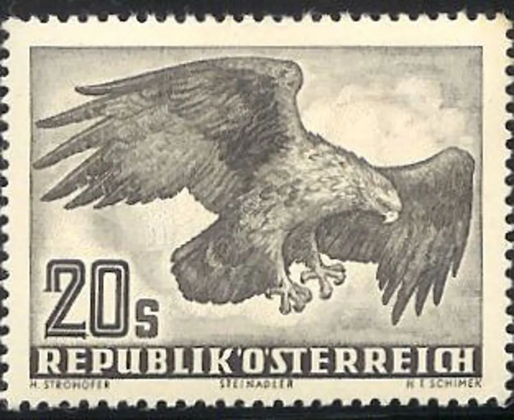Austria 1950 Birds Airs set of 7 MLH. Cat. £440 as ... Image 1++