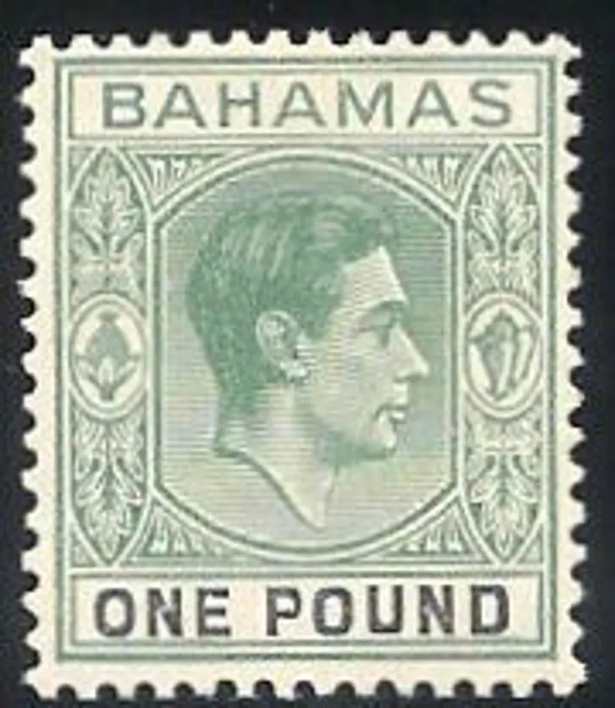Bahamas 1938/52 KGV definitives set of 17 to £1. ... Image 1++