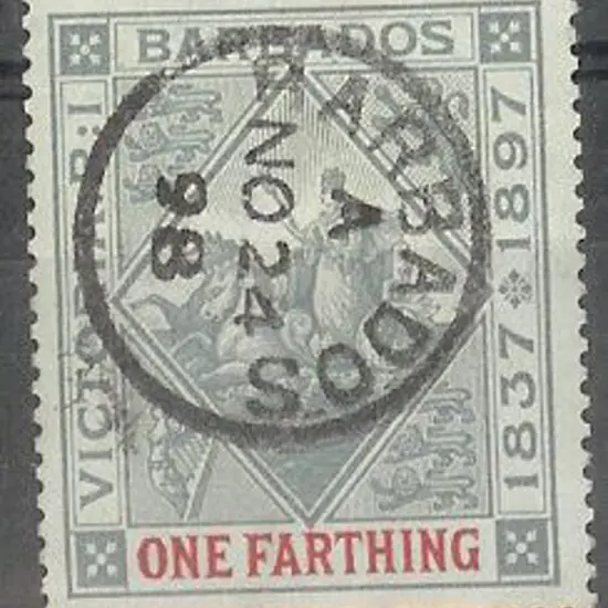 Bahamas 1897/98 ¼d Diamond Jubilee on blued paper. ...