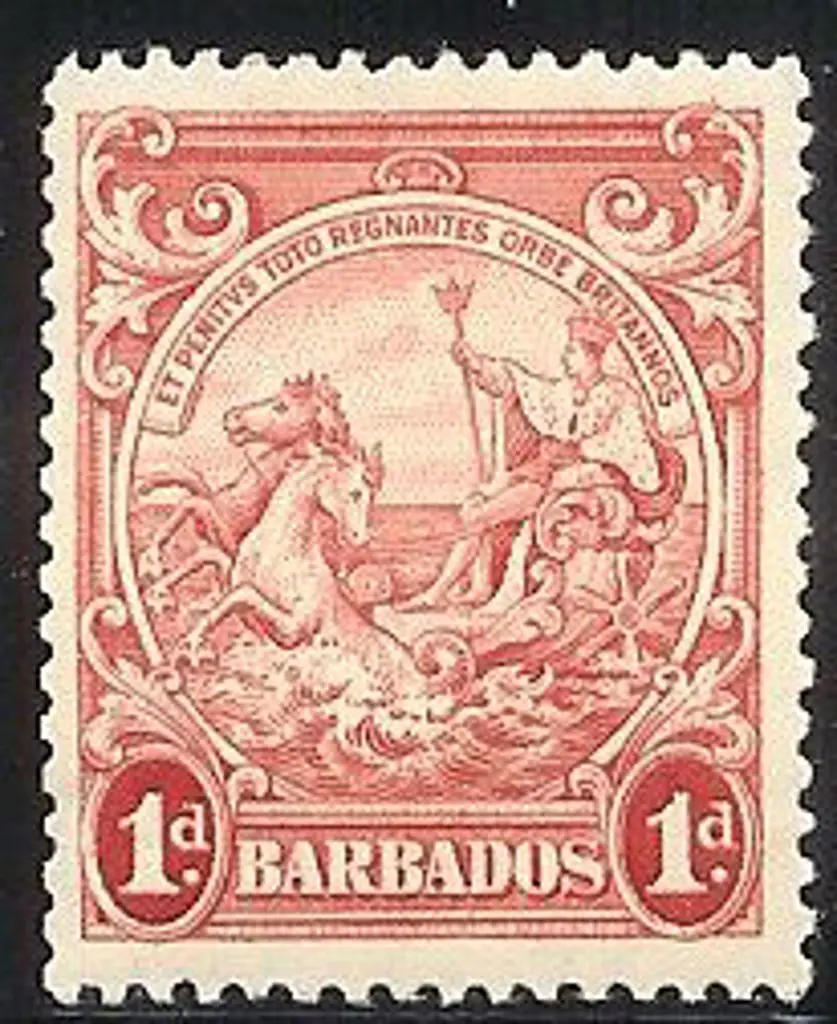 Bahamas 1938/53 1d scarlet KGVI Perf 13½ x 13. ... Image 1++