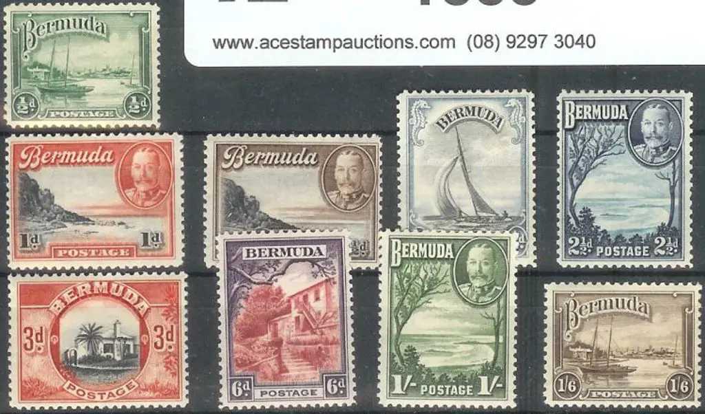 Bermuda 1936/47 Pictorials to 1/d MUH. SG 98/106 ... Image 1++