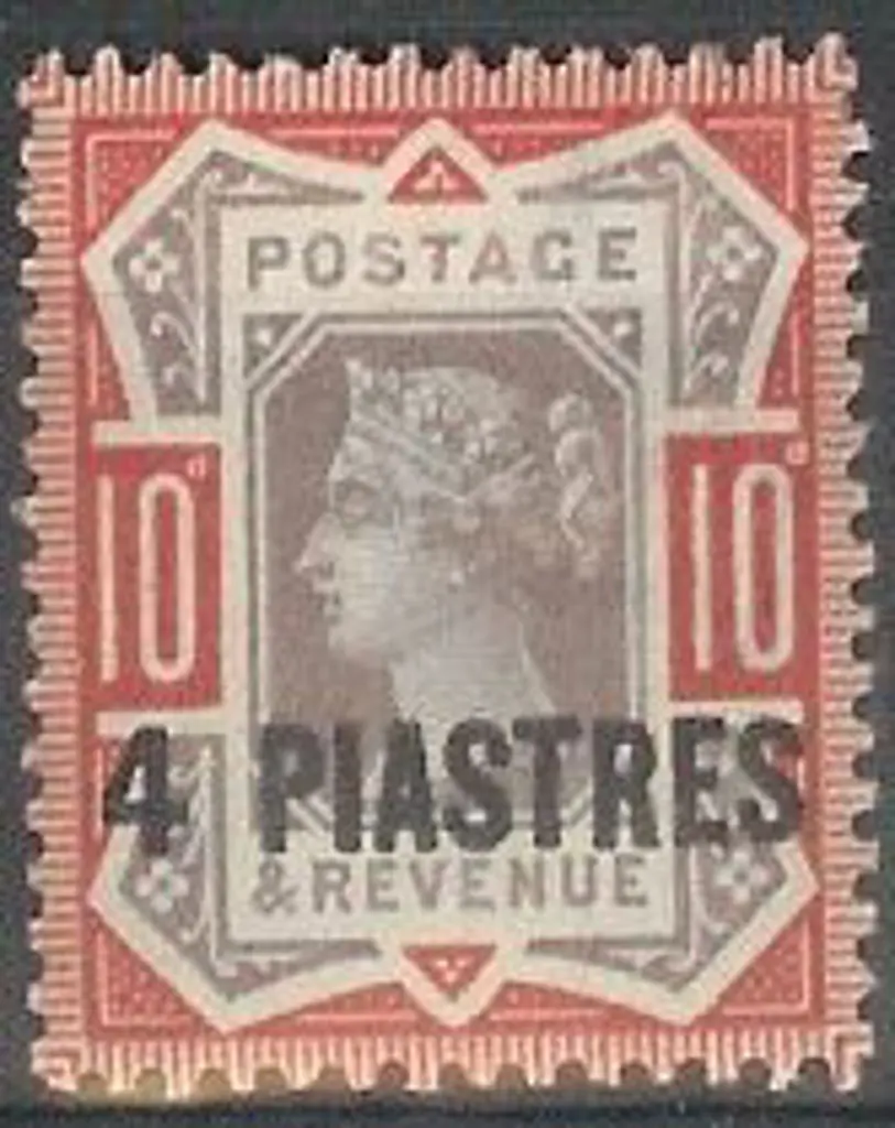 British Levant 1887/96 4pi on 10d MLH SG 6 Cat. ... Image 1++