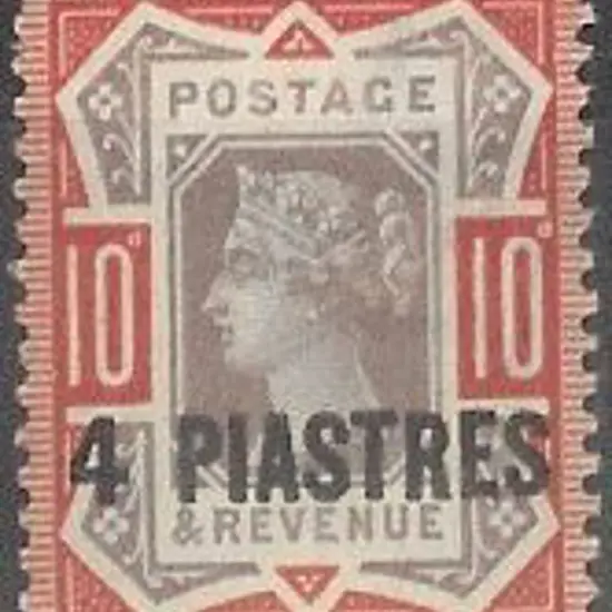 British Levant 1887/96 4pi on 10d MLH SG 6 Cat. ...