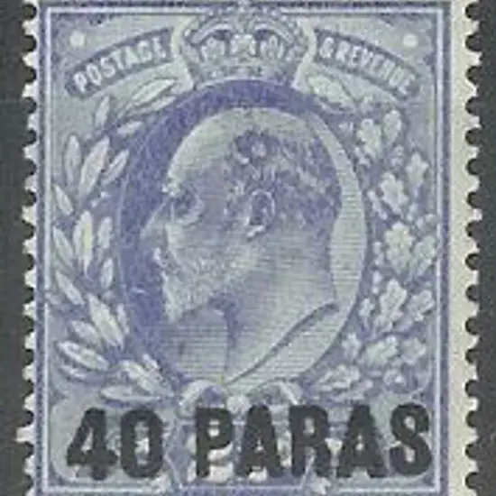 British Levant 1902/05 40pi on 2½d ultramarine MLH ...