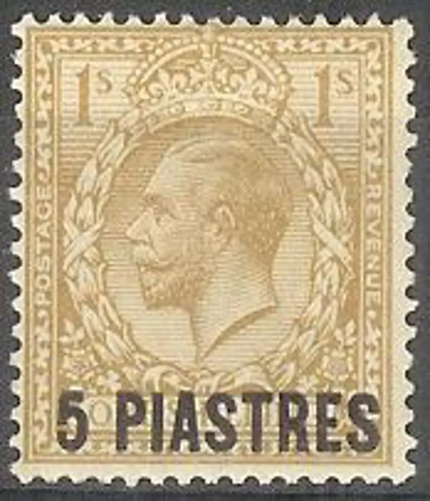 British Levant 1913/14 5pi on 1/- MLH SG 40 Cat. ... Image 1++
