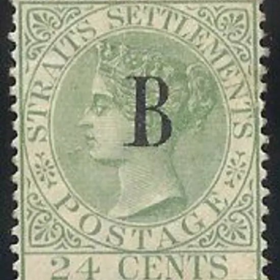 British PO in Siam 1882/85 24c green with "B" ovpt ...