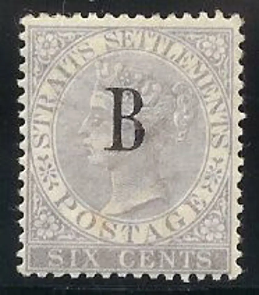 British PO in Siam 1882/85 6c lilac with "B" ovpt ... Image 1++