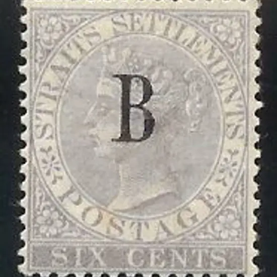 British PO in Siam 1882/85 6c lilac with "B" ovpt ...
