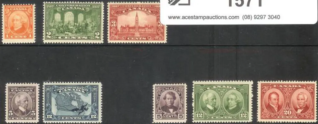 Canada 1927 60th Anniv of Confederation set of 8. ... Image 1++