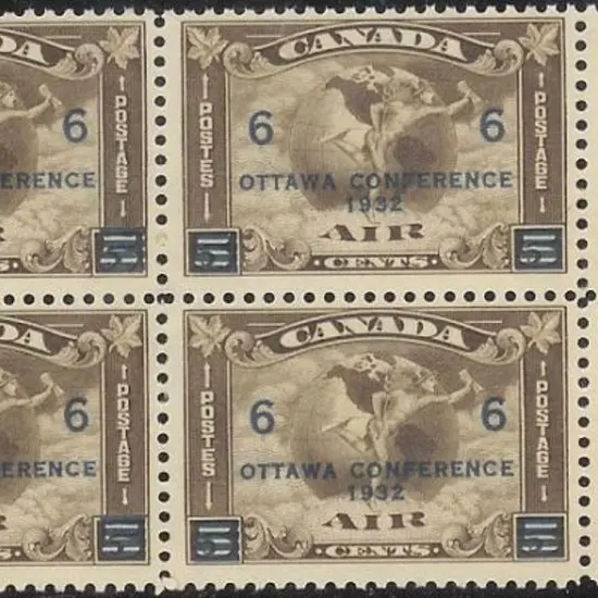 Canada 1932 6c on 5c Ottawa Conference ovpt on ...
