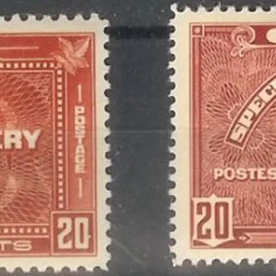 Canada 1932 & 1938/9 20c Special Delivery values ...