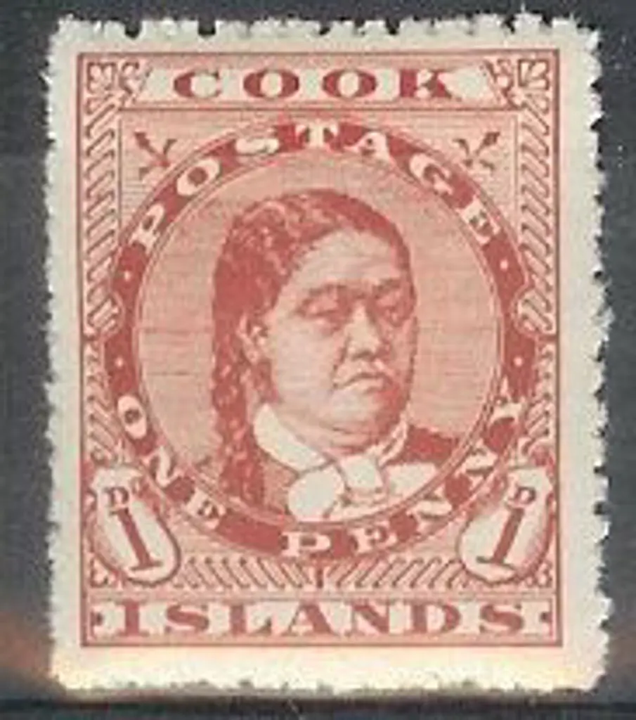 Cook Is 1909 1d deep red perf.14. Fresh MUH SG 38 ... Image 1++