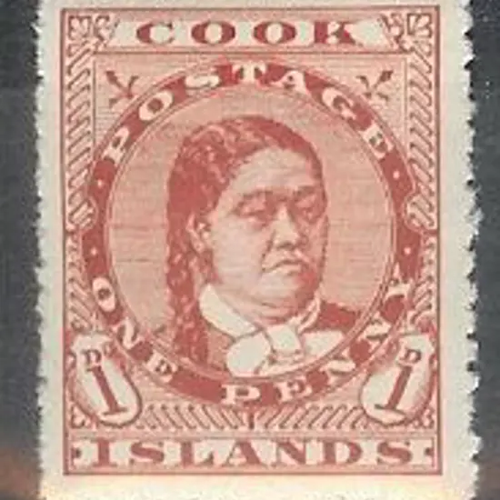 Cook Is 1909 1d deep red perf.14. Fresh MUH SG 38 ...
