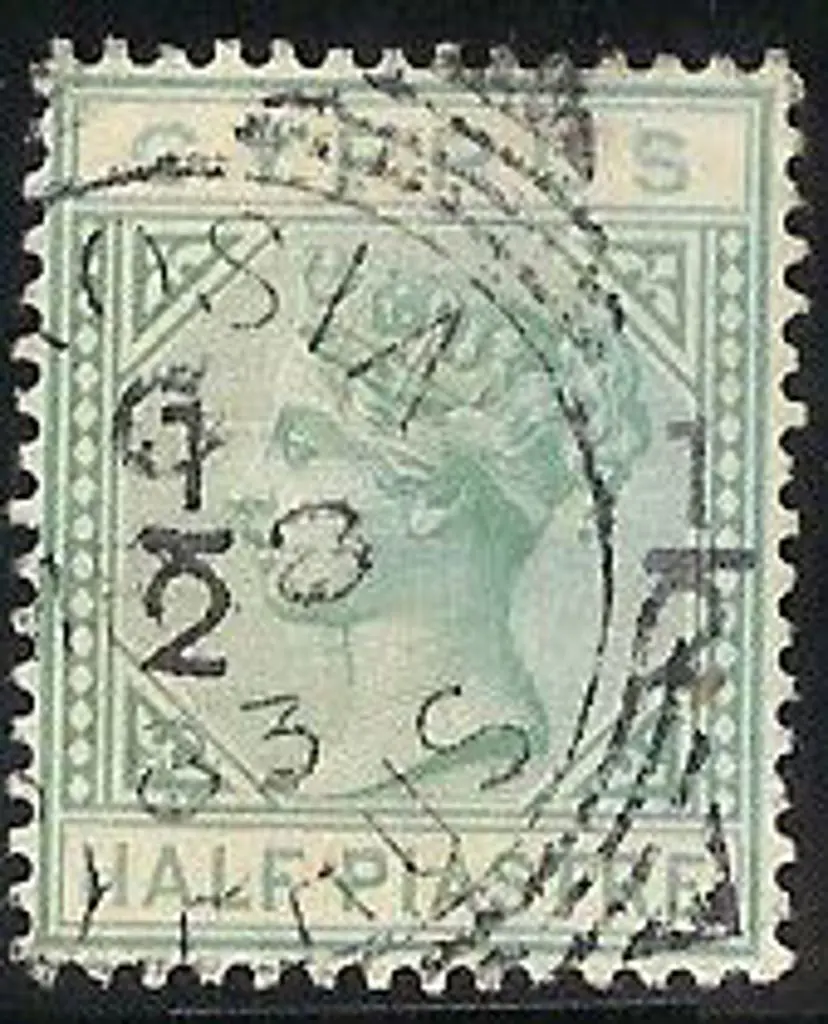 Cyprus 1881 4pi pale olive-green, Die I Wmk ... Image 1++