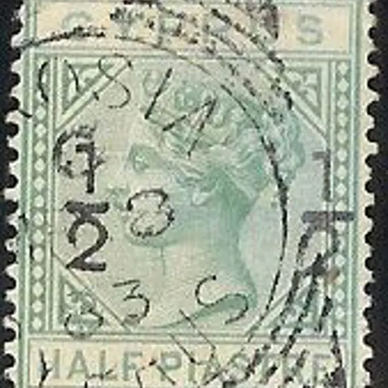 Cyprus 1881 4pi pale olive-green, Die I Wmk ...
