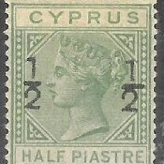 Cyprus 1882 ½ on ½pi QV wmk Crown/CC. F/U. SG 23 ...