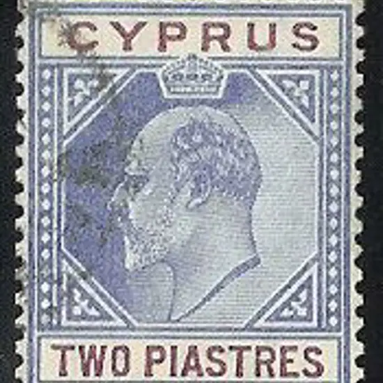 Cyprus 1904/10 2p KEVII MC/CA wmk with "broken top ...