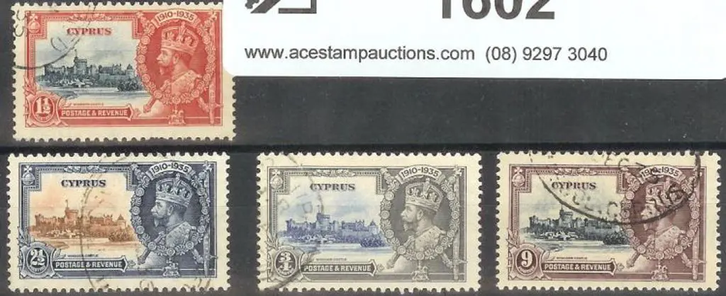 Cyprus 1935 Silver Jubilee set of 4. F/U SG 144/47 ... Image 1++