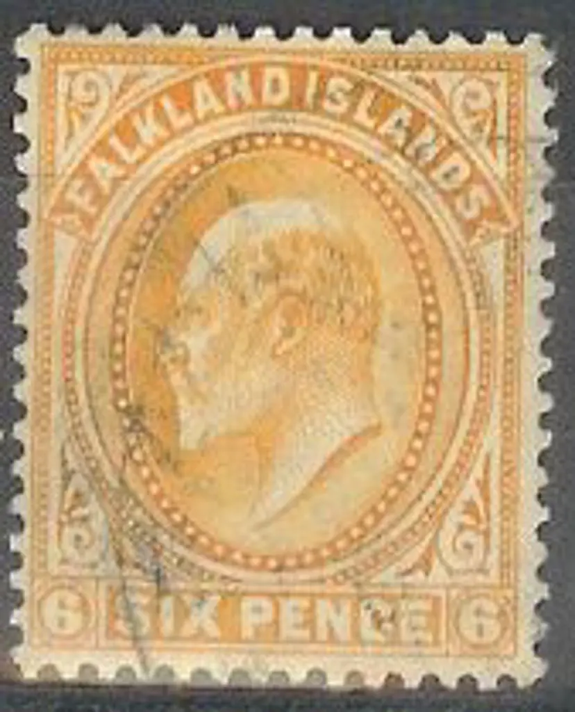 Falkland Is 1904 6d KEVII F/U. SG 47 Cat. £48 Image 1++