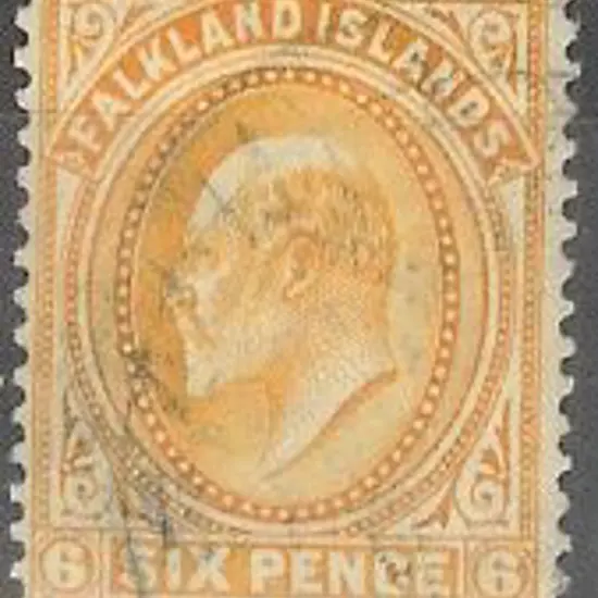 Falkland Is 1904 6d KEVII F/U. SG 47 Cat. £48