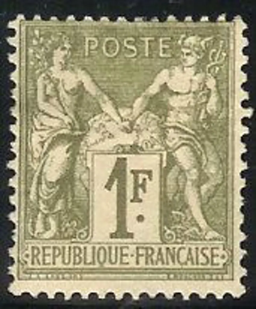 France 1876/85 1f Type I Peace & Commerce. Sound ... Image 1++