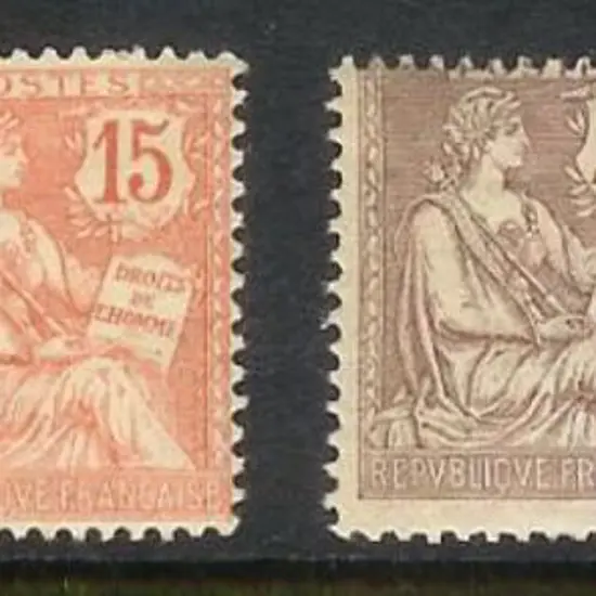 France 1902 Mouchon Type II 10c, 15c, 20c & 25c ...
