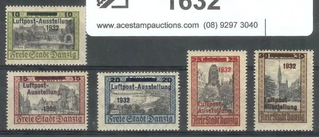 Germany – Danzig 1932 Air Post Exhibition. MLH SG ... Image 1++