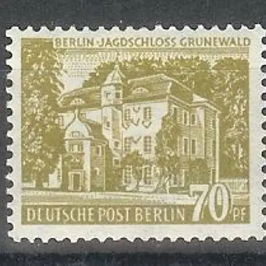 Germany – Berlin 1954 70pf Hunting Lodge MLH with ...