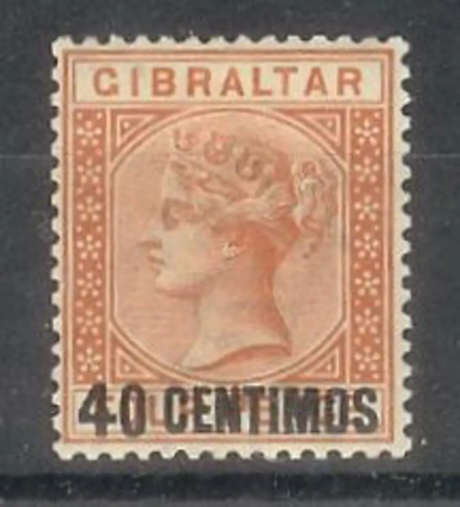 Gibraltar 1889 40c on 4d orange-brown. MLH SG 19 ... Image 1++