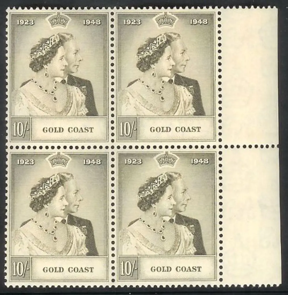 Gold Coast 1948 Royal Silver Wedding pair in ... Image 1++