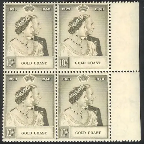 Gold Coast 1948 Royal Silver Wedding pair in ...