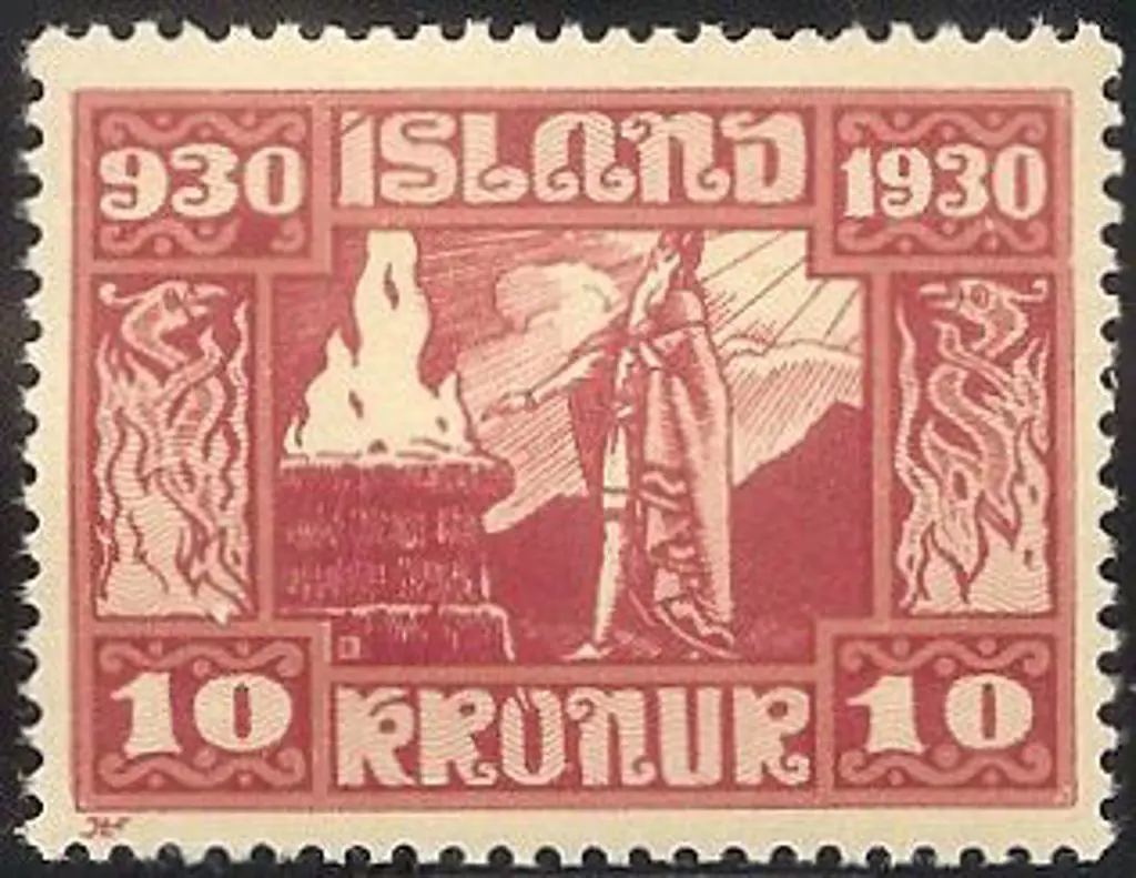 Iceland 1930 Millenary set of 15 to 10k MUH. Also ... Image 1++