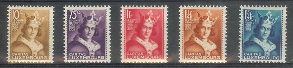 Luxembourg 1933 Child Welfare set of 5 MUH. SG ... Image 1++