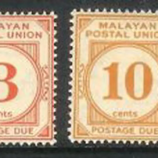 Malaya – Postal Union 1936/38 Postage Dues set of ...