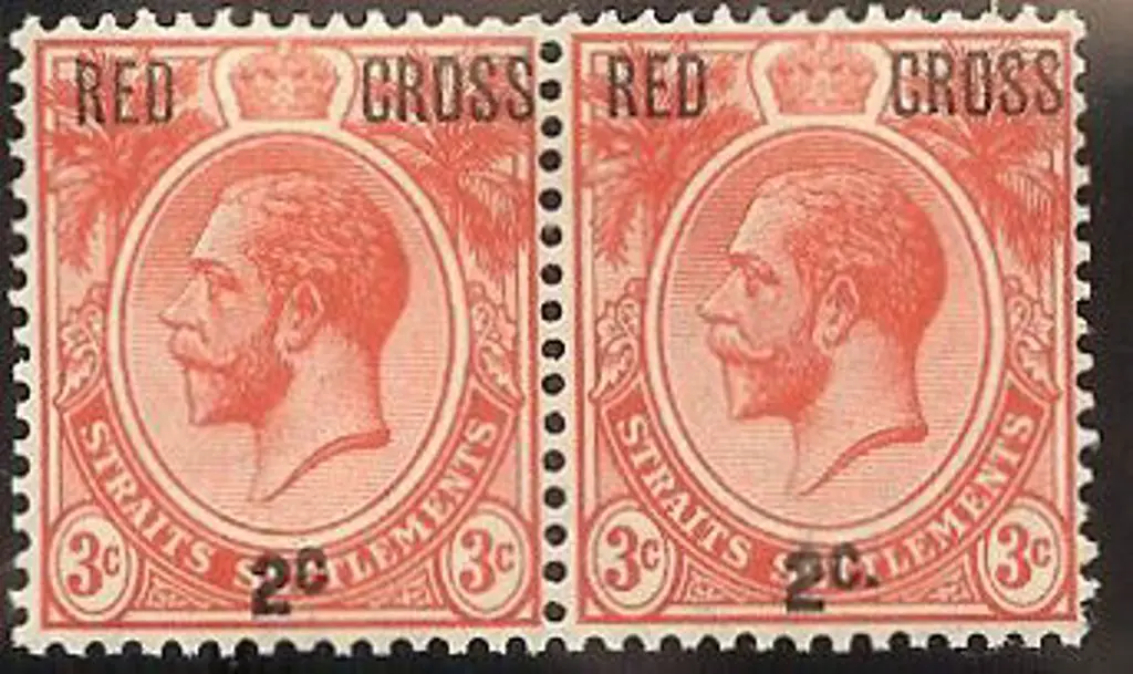 Malaya – Straits Settlements 1917 Red Cross ... Image 1++