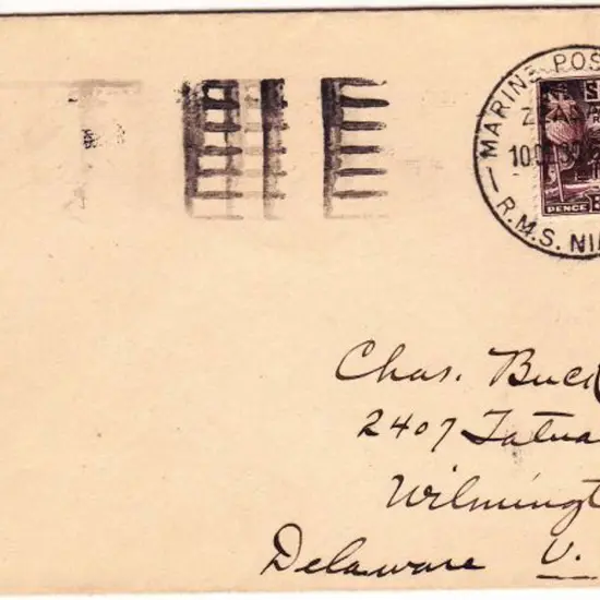 Samoa 1930 cover to USA bearing 3d Hut tied by ...