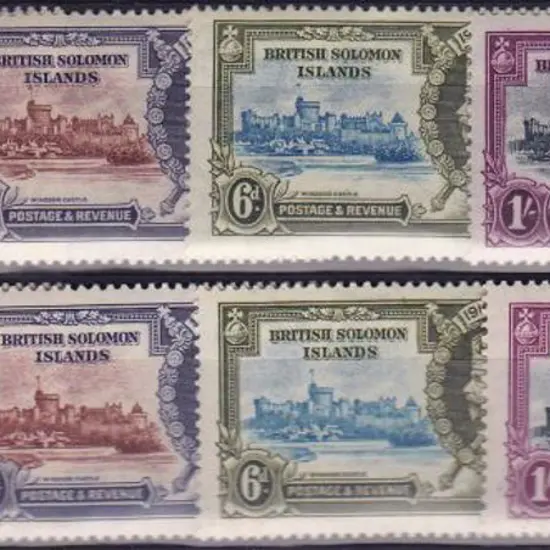 Solomon Islands 1935 Silver Jubilee in both gum ...
