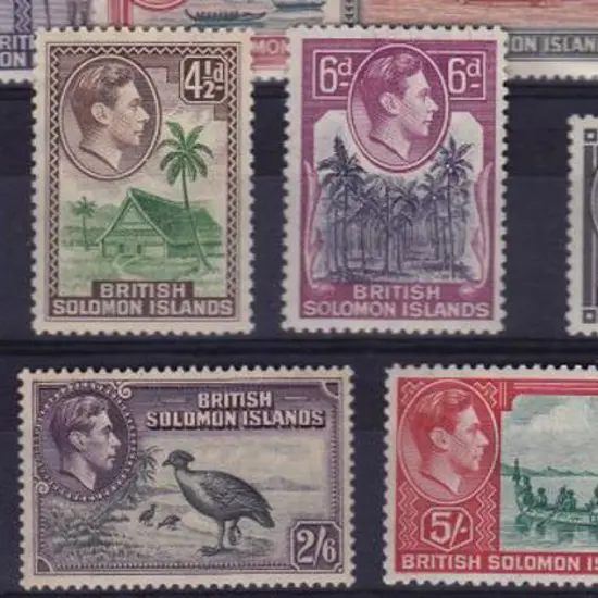 Solomon Islands 1939 Defins set of 13 to 10/-. ...
