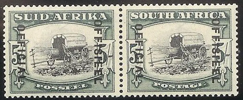 South Africa 1940 5/- Official (with "OFFICIAL" at ... Image 1++