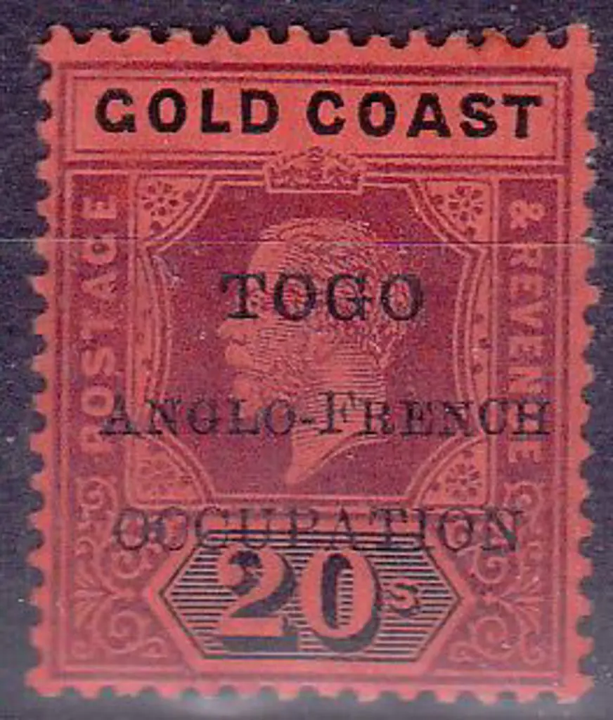 Togo (Anglo- French Occupation 1915 ovpt on Gold ... Image 1++