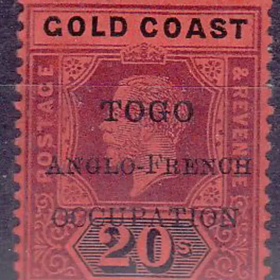 Togo (Anglo- French Occupation 1915 ovpt on Gold ...