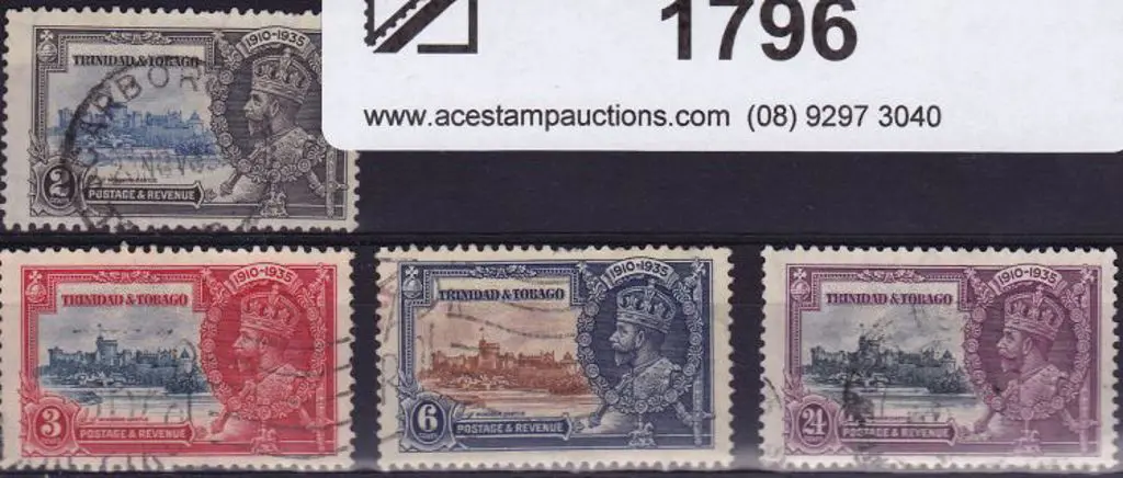 Trinidad & Tobago 1935 Silver Jubilee set of 4. ... Image 1++