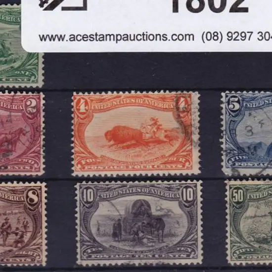 USA 1898 Trus. Mississippi 1¢ to 50¢, all lightly ...