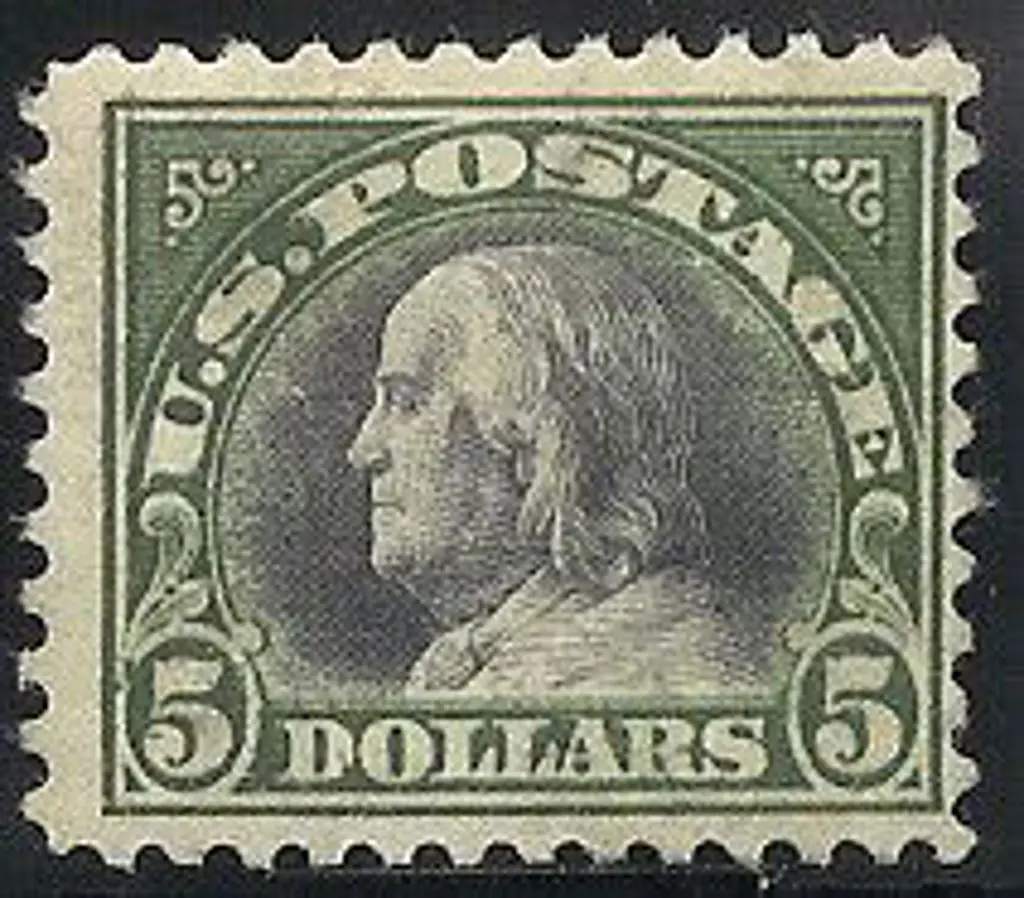 USA 1918 $5 deep green & black. MUH & centred to ... Image 1++