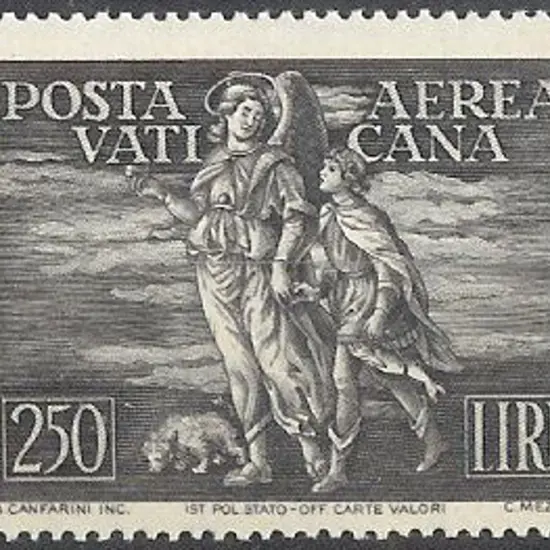 Vatican 1948 "Tobias & the Angel" 250l & 500l ...