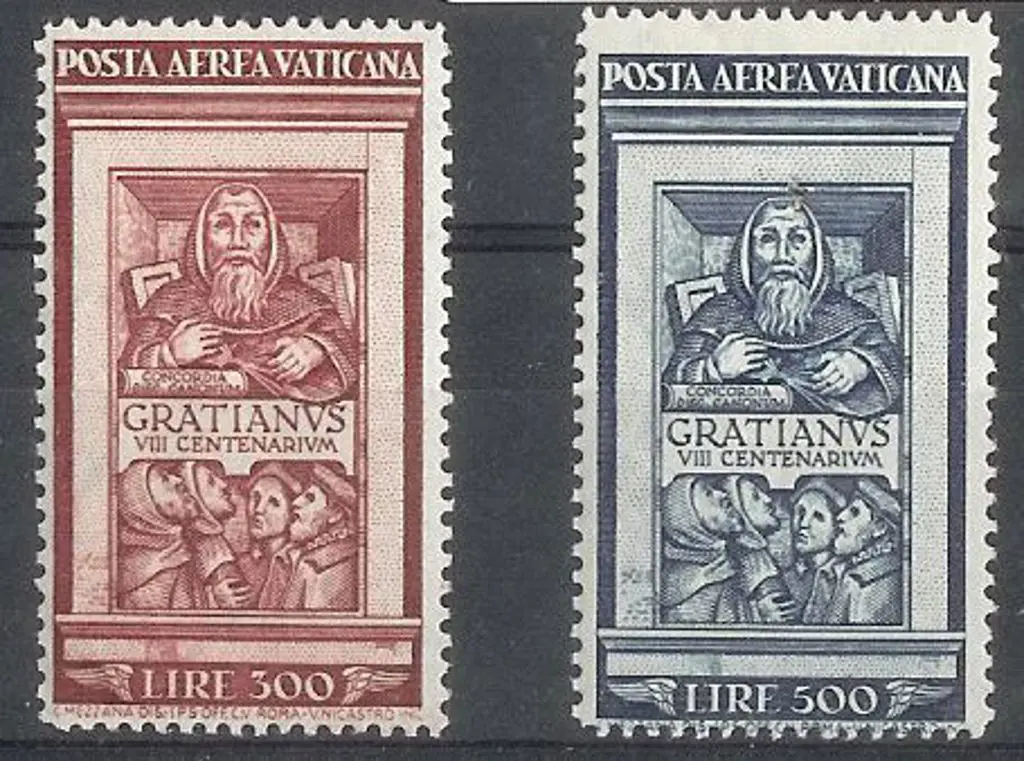 Vatican 1951 Gratian Airs. MLH. Sassone €300 for ... Image 1++