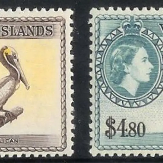 Virgin Island 1956/62 QEII defins set of 13 to ...