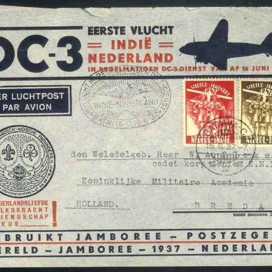 1937 (16th June) DC3 First Flight to Netherlands ...